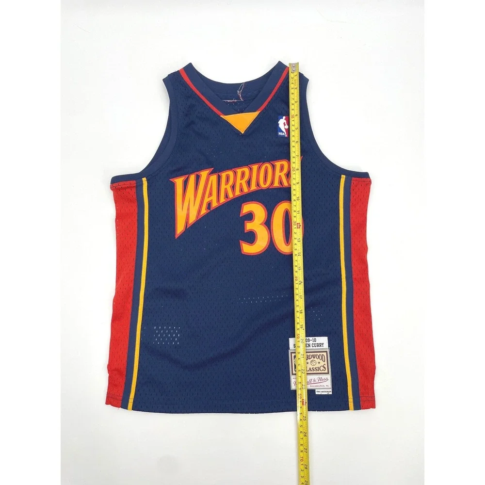 Mitchell & Ness Warriors Jersey Kids Medium 10/12 Blue Curry 30 HWC‎ NBA Road